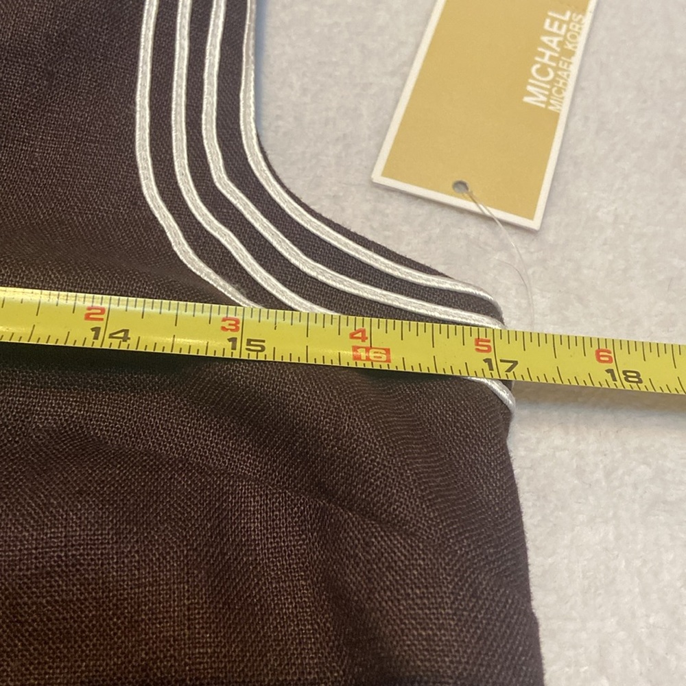 MICHAEL MICHAEL KORS NWT Size 2 Sleeveless Brown Linen Dress - Picture 8 of 13